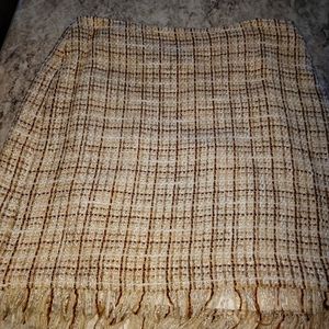 Fringe mini skirt w/lining, size 6